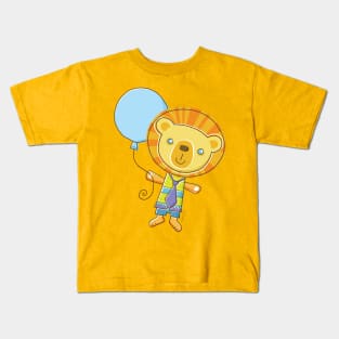 Lion holding a Balloon Kids T-Shirt